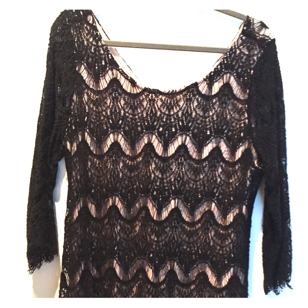 Lace and scalloped dress